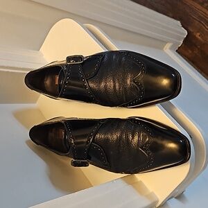 Mezlan men's monk strap shoes black size 11
